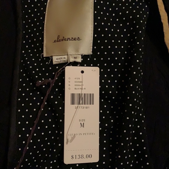 Elevensies Santa Ana sleeveless black romper M NWT - Picture 5 of 6